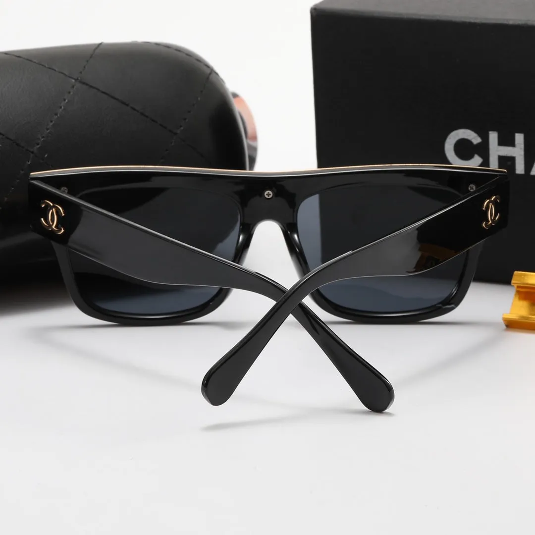 4 color luxury frame letter double c polarized sunglasses