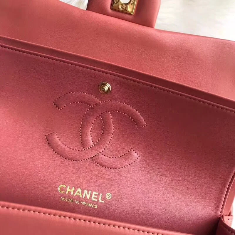 Chanel 1112 Rose Quartz Medium Size 2.55 Lambskin Leather Flap Bag