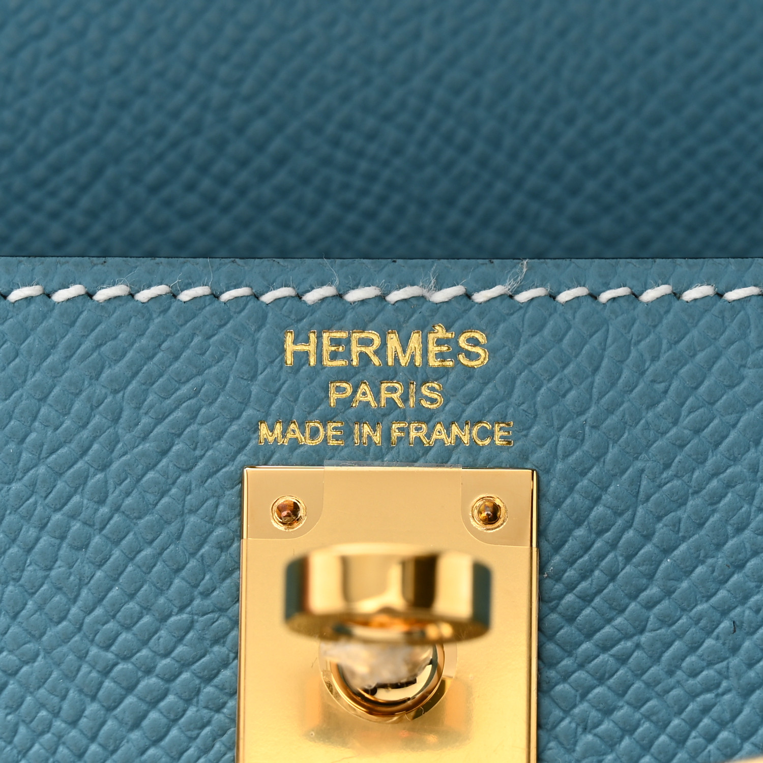 HERMES Epsom Kelly Sellier 25 New Blue Jean