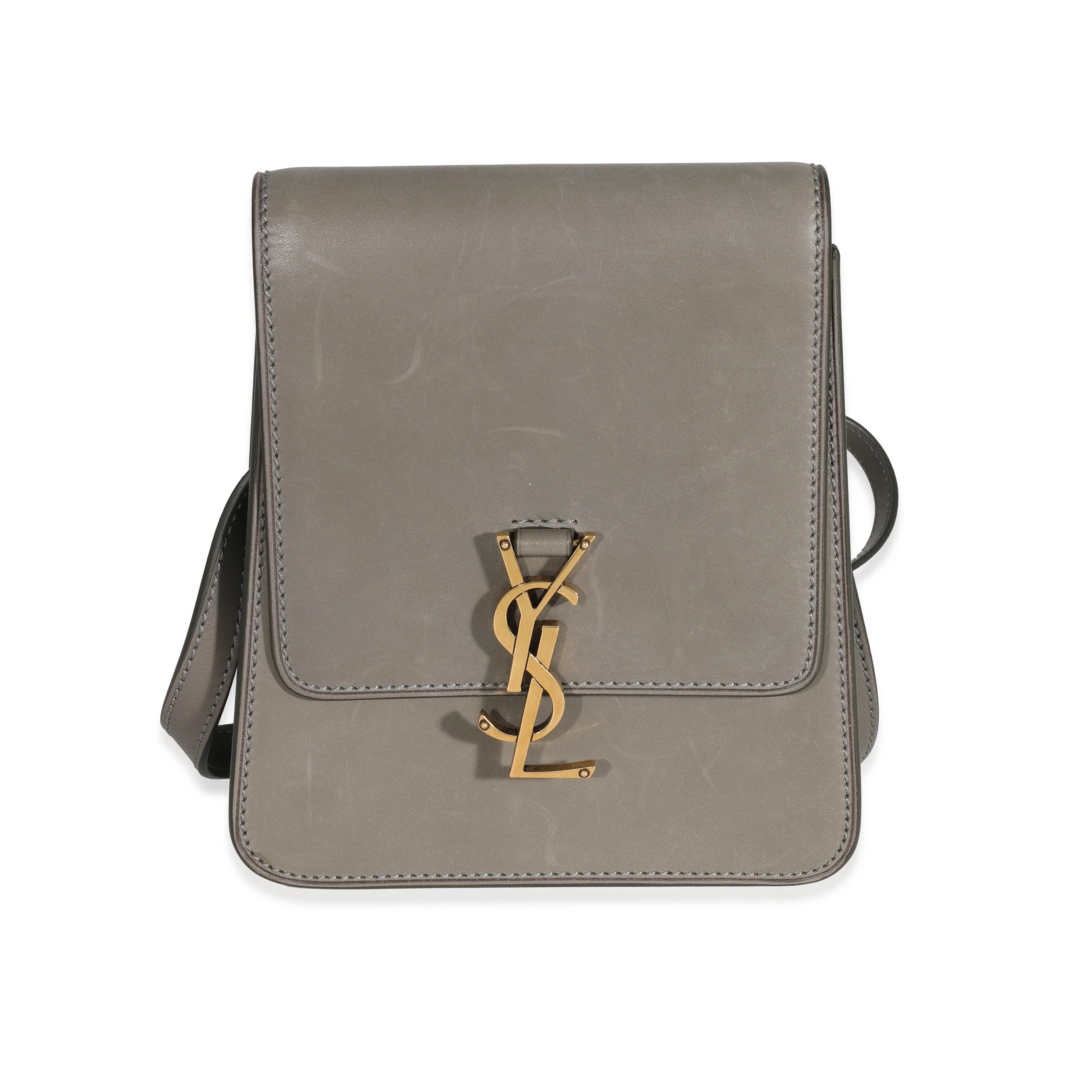 Saint Laurent Grey Leather North South Kaia Satchel