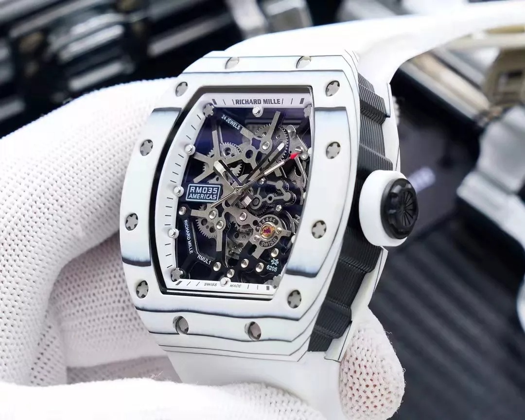 RM 35-02 White Dial White Bezel White Rubber Strap RUML3