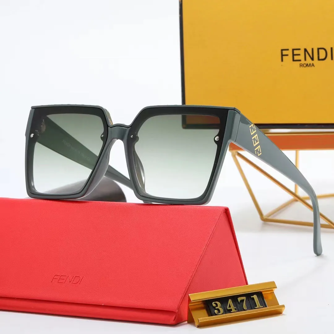 8-color fashion double F letter LOGO temple polarized sunglasses