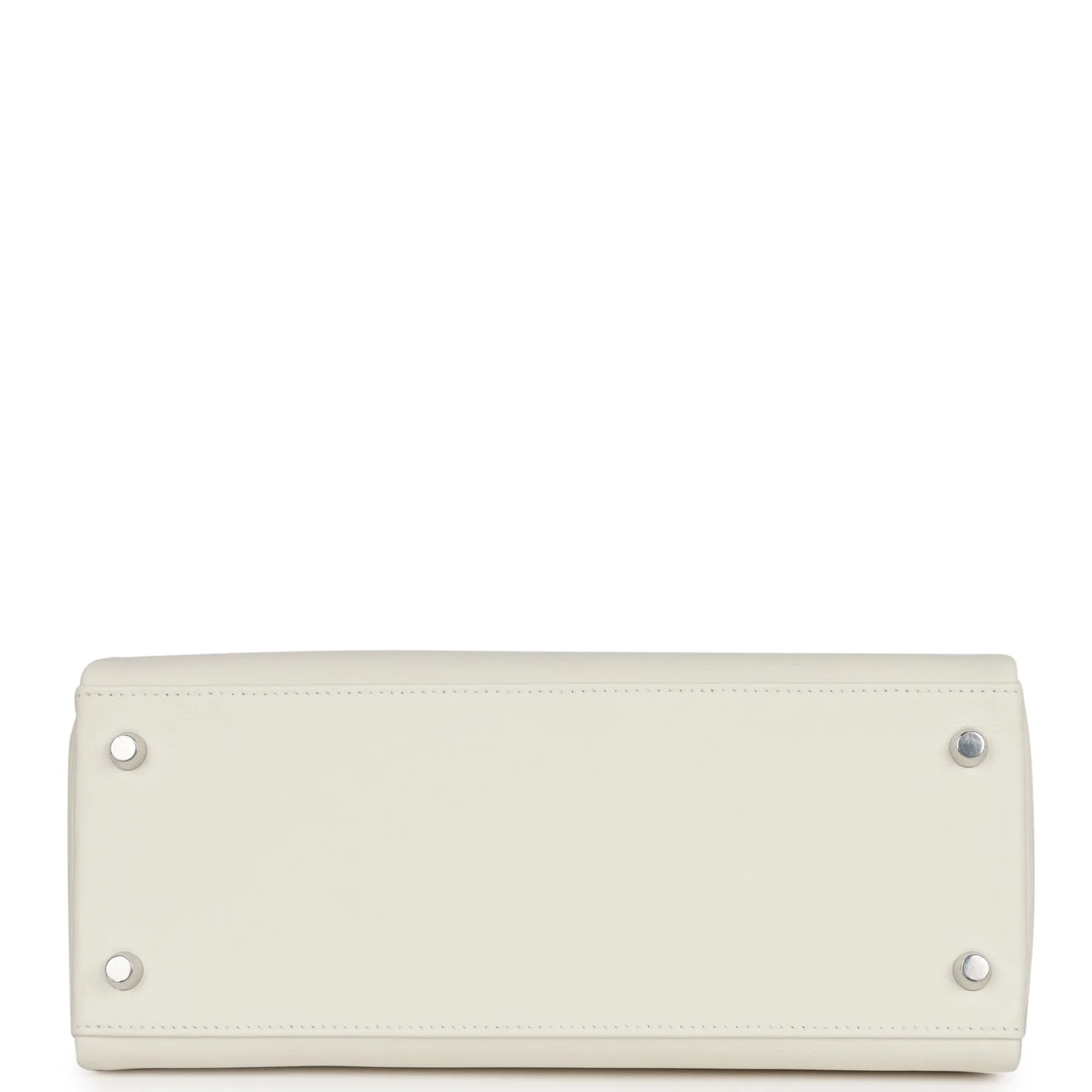 Hermes Kelly Retourne 28 White Evercolor Palladium Hardware