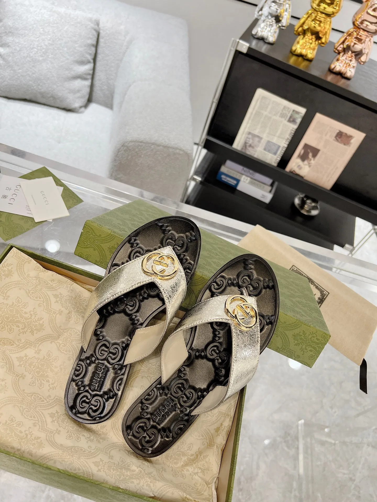 GG new arrival men and women slippers