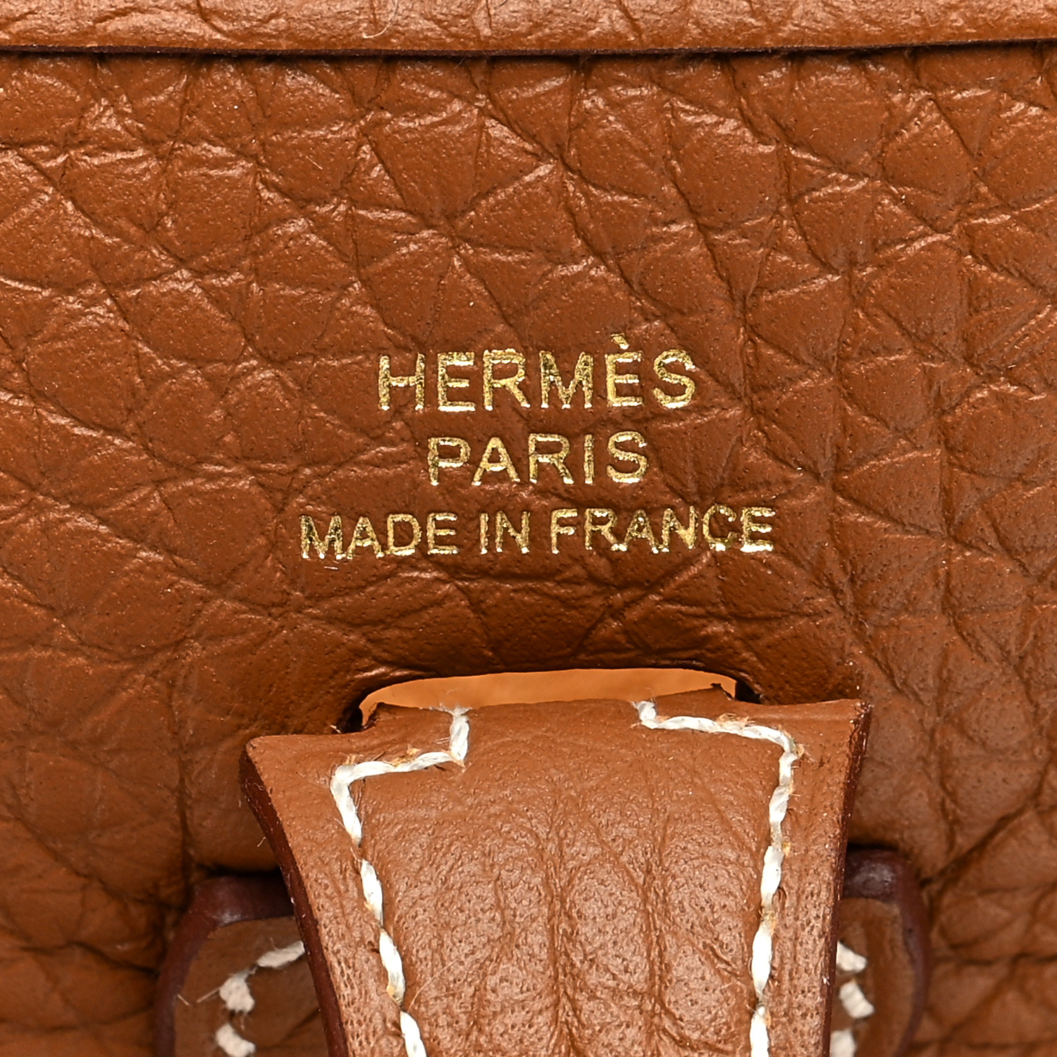HERMES Taurillon Clemence Evelyne TPM Gold