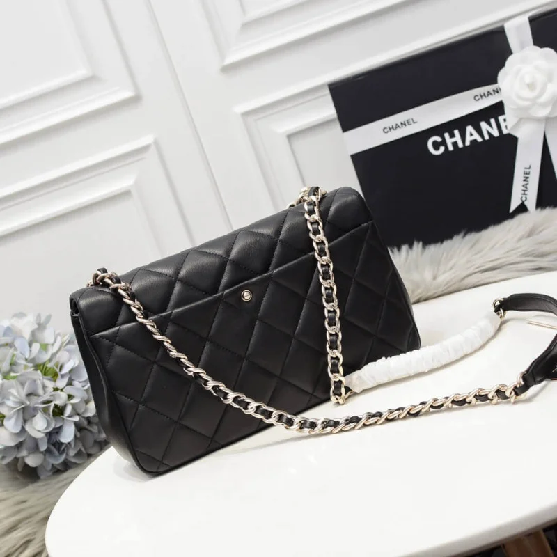 Chanel Flap Bag With Large Bi-Color Chain As1354