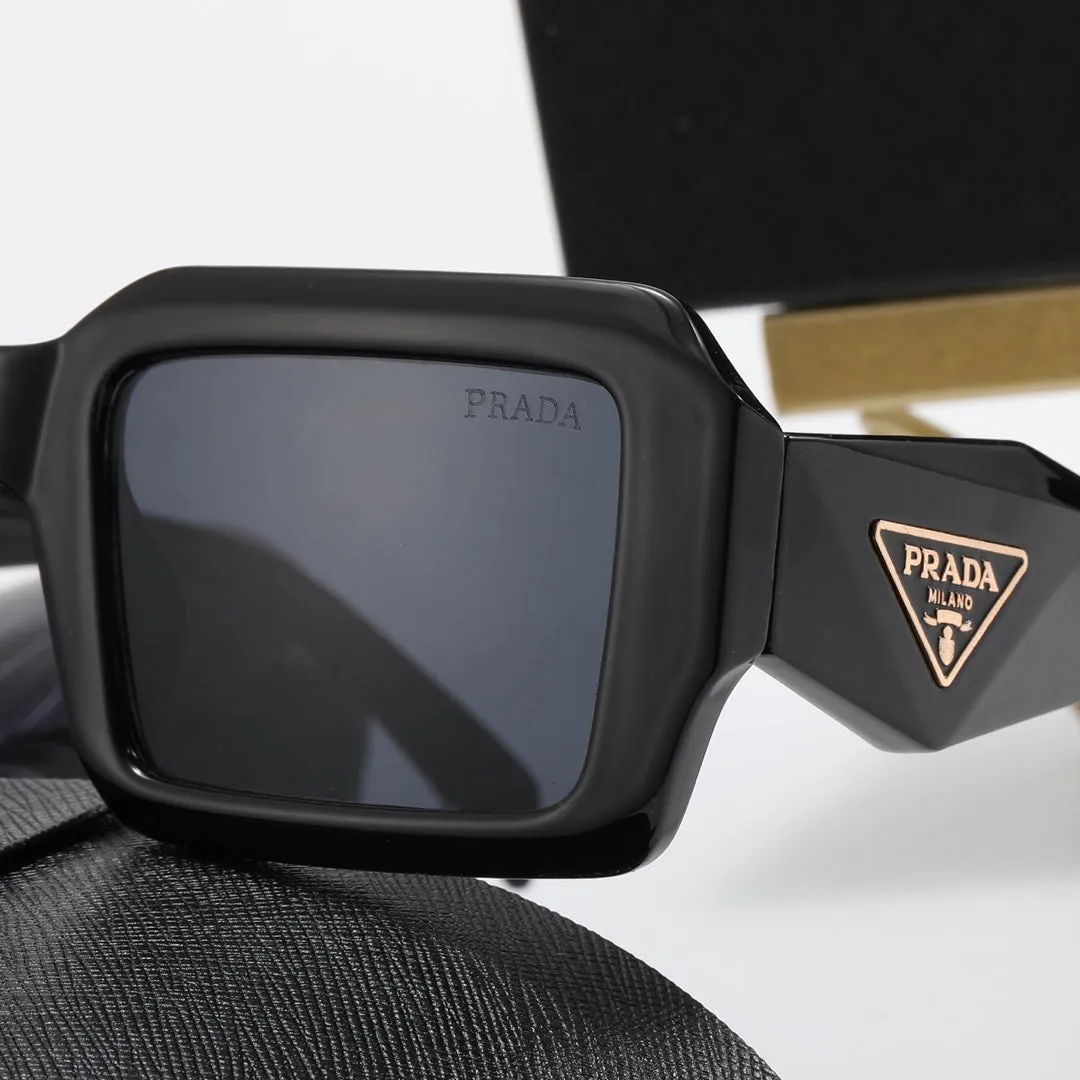5-color fashion PRA triangle letter temple polarized sunglasses
