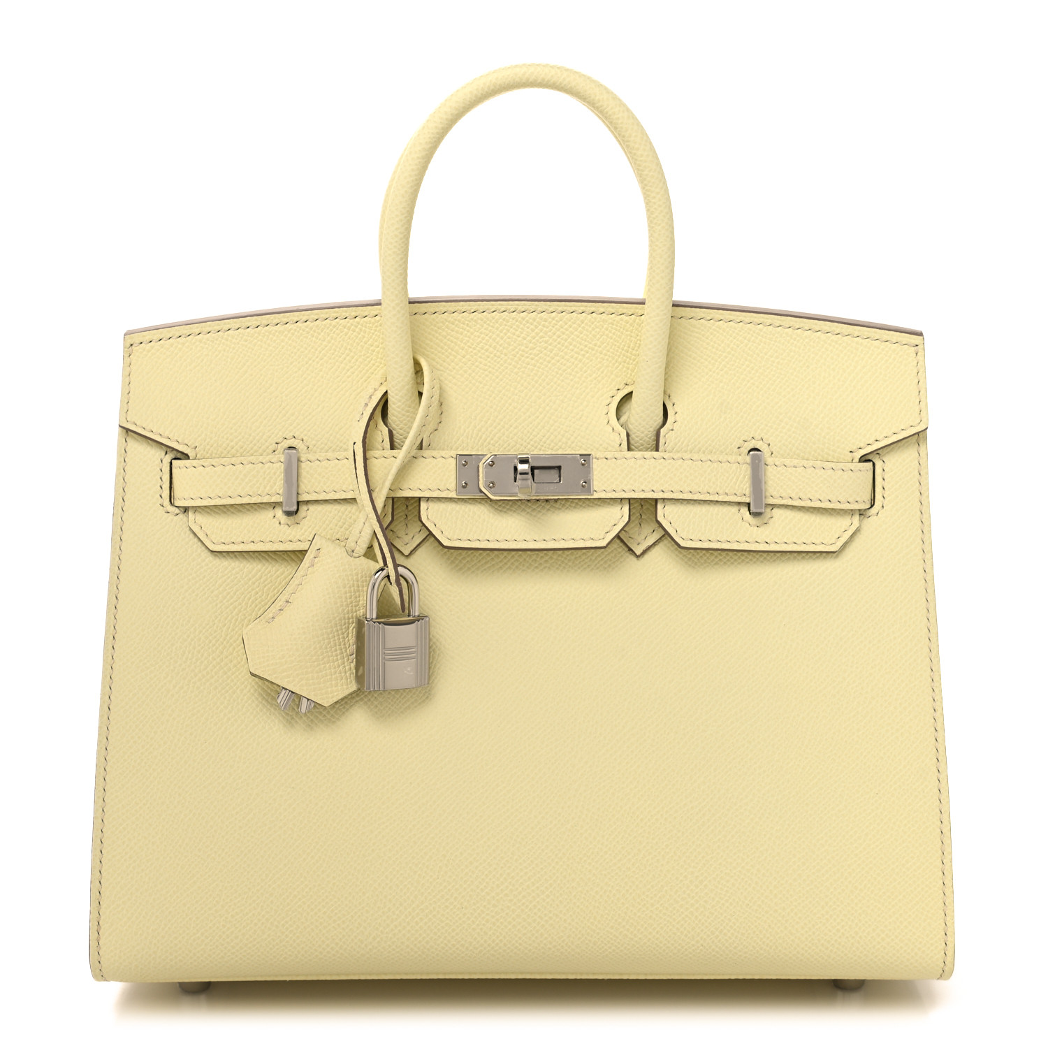 Epsom Birkin Sellier 25 Jaune Milton