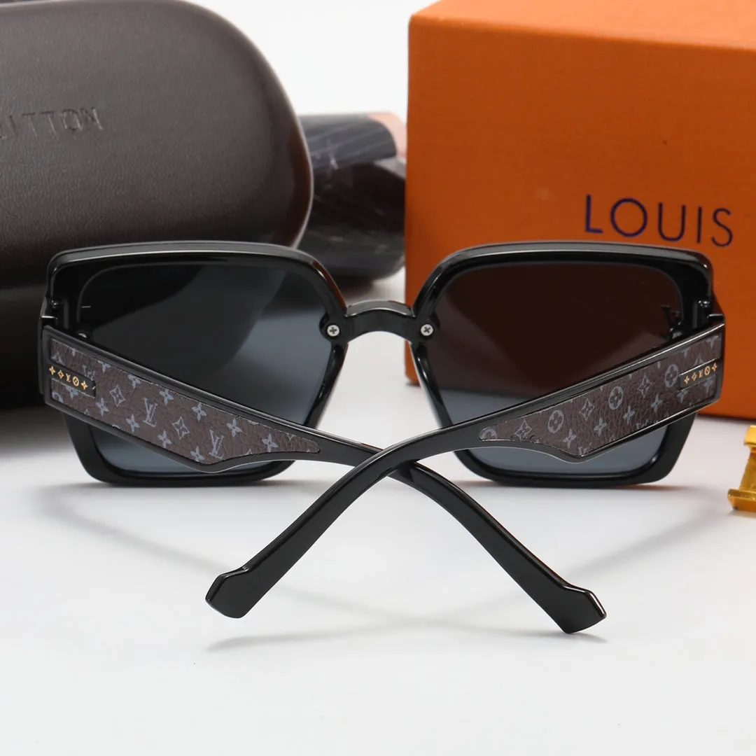 5-color fashion four-leaf clover print temple polarized sunglasses