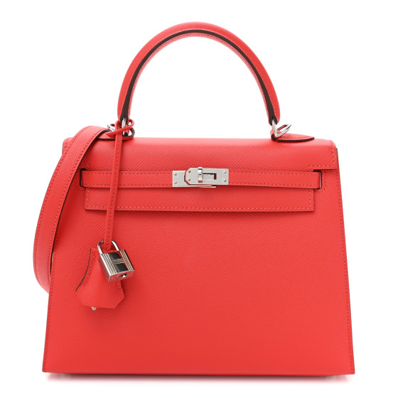 Epsom Kelly Sellier 25 Rouge Tomate