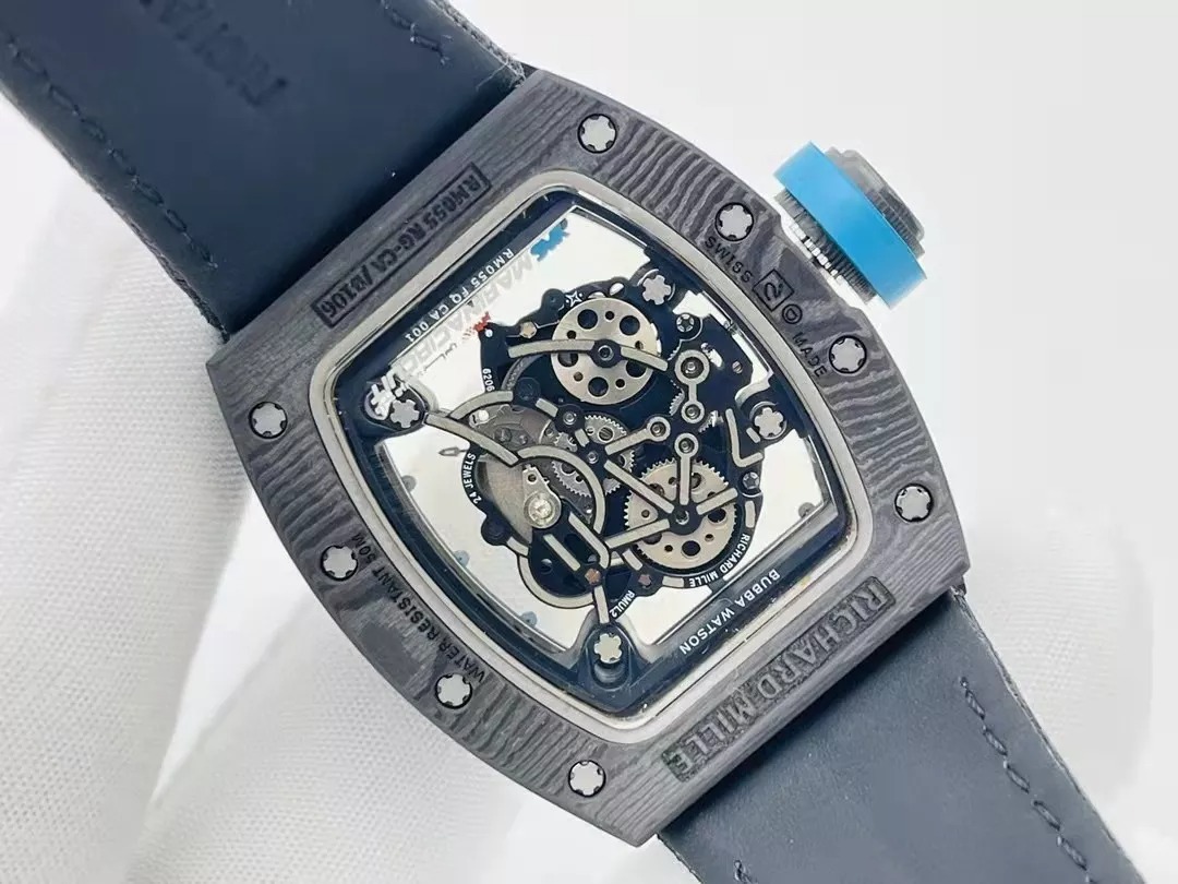 RM055 Skeleton Blue Dial Black Bezel Black Canvas Strap RMS RMUL2