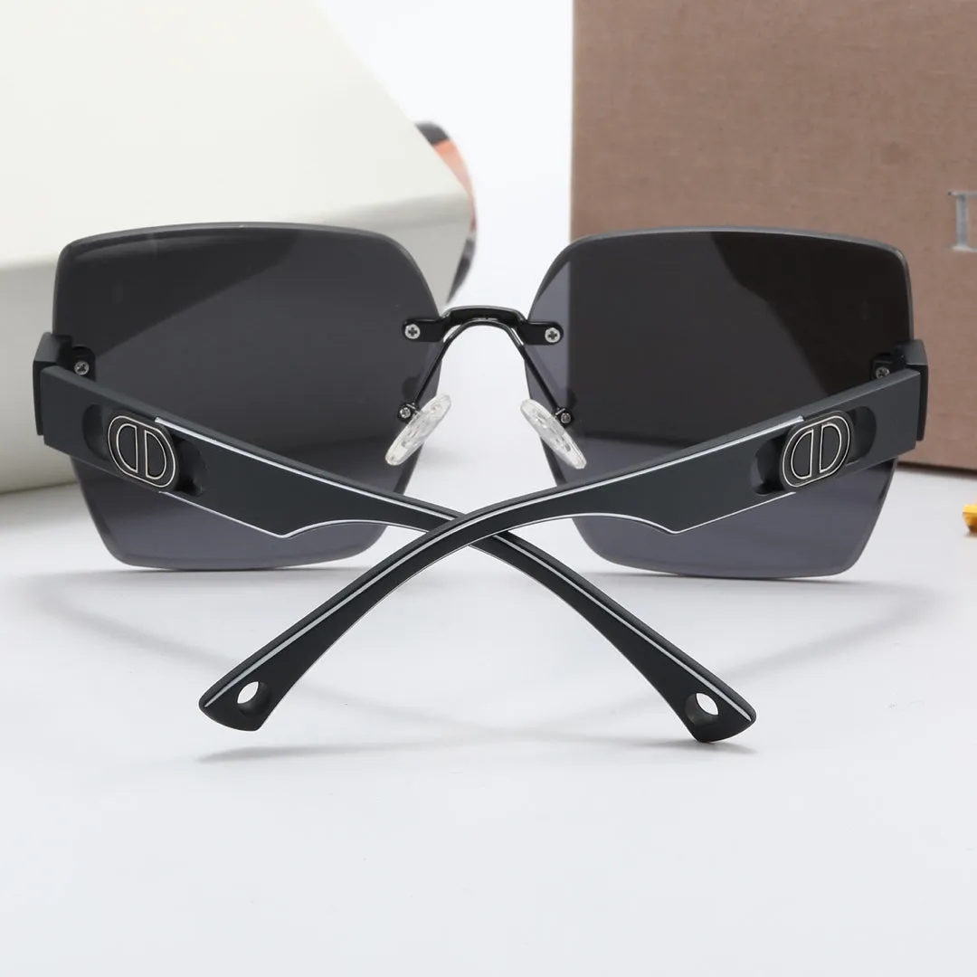 4 colors rimless pull mirror leg polarized sunglasses