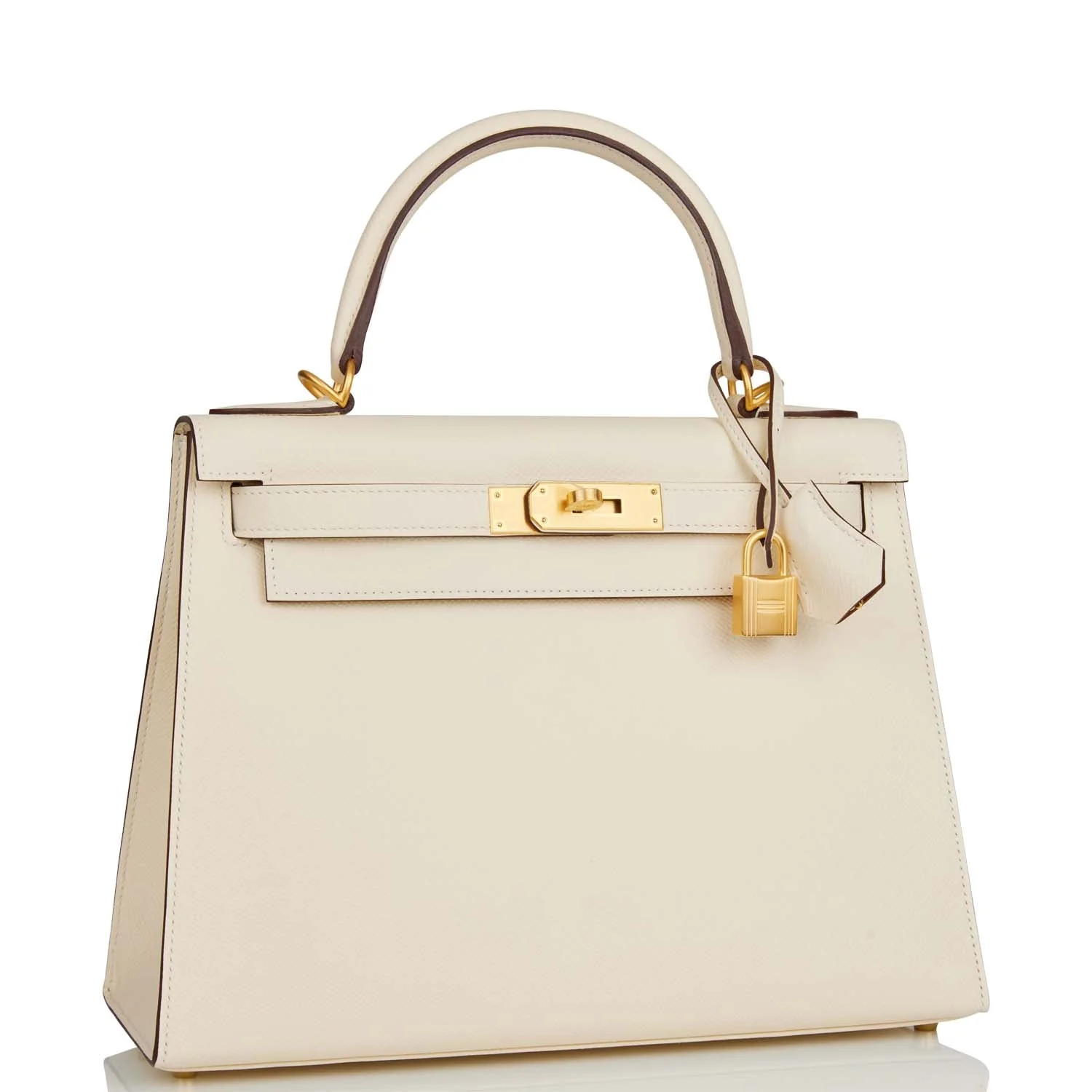 Hermes Special Order (HSS) Kelly Sellier 28 Nata Verso Epsom Brushed Gold Hardware