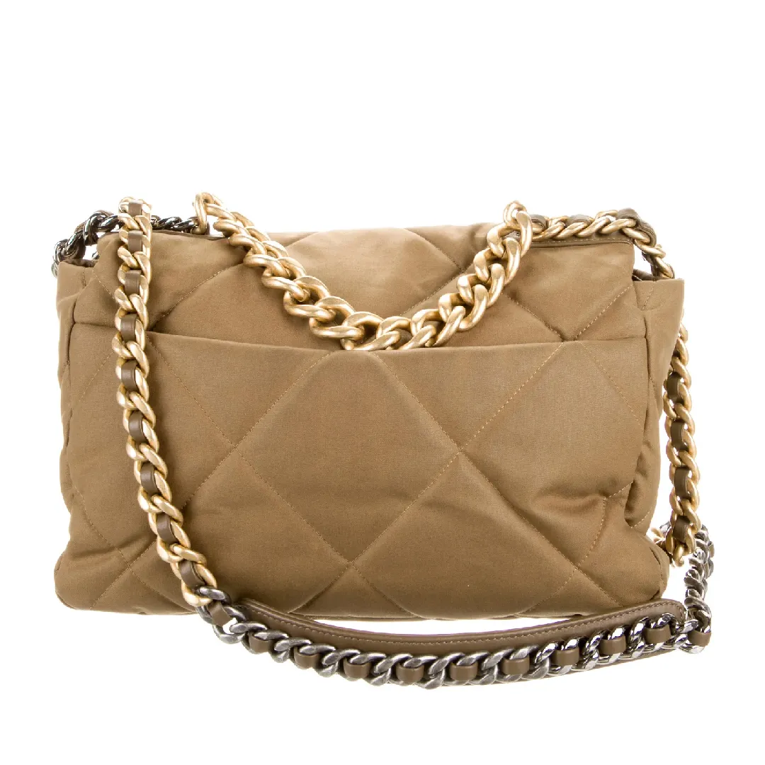 Large Canvas 19 Flap Bag