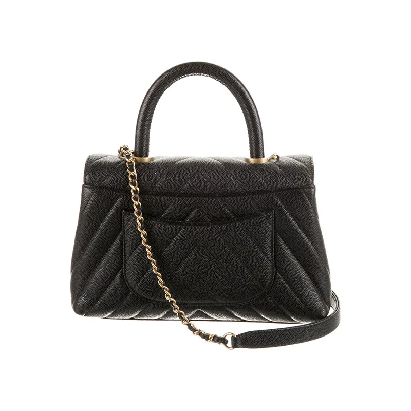 Mini Chevron Coco Handle Bag