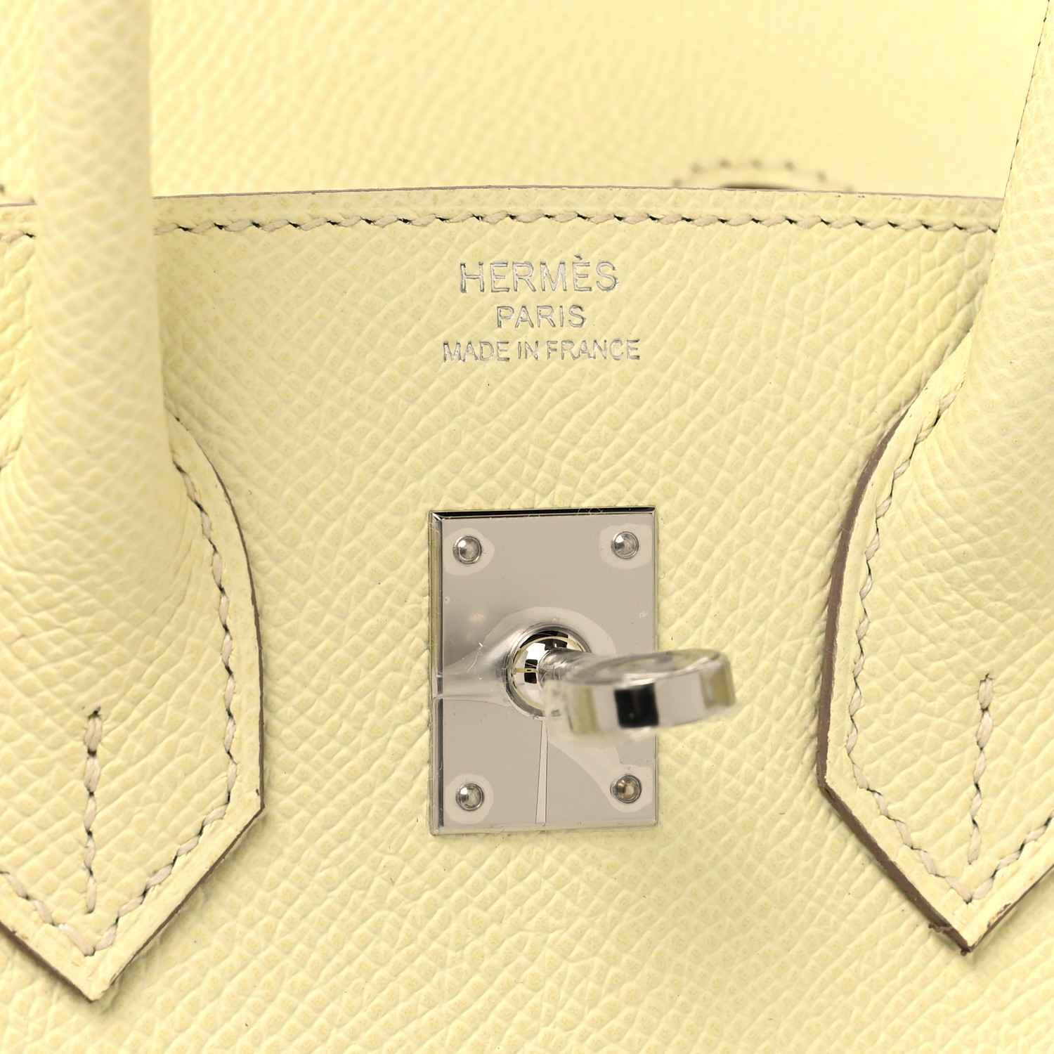 Epsom Birkin Sellier 25 Jaune Milton