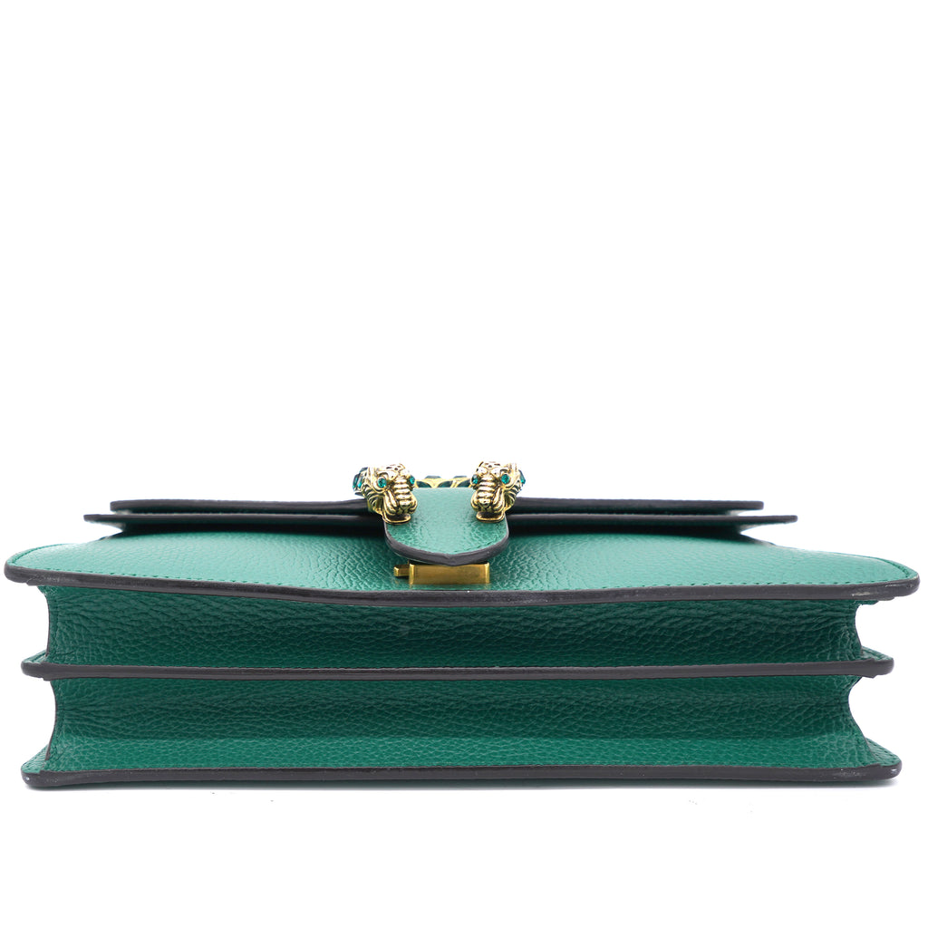 Gucci Green Leather Small Dionysus Shoulder