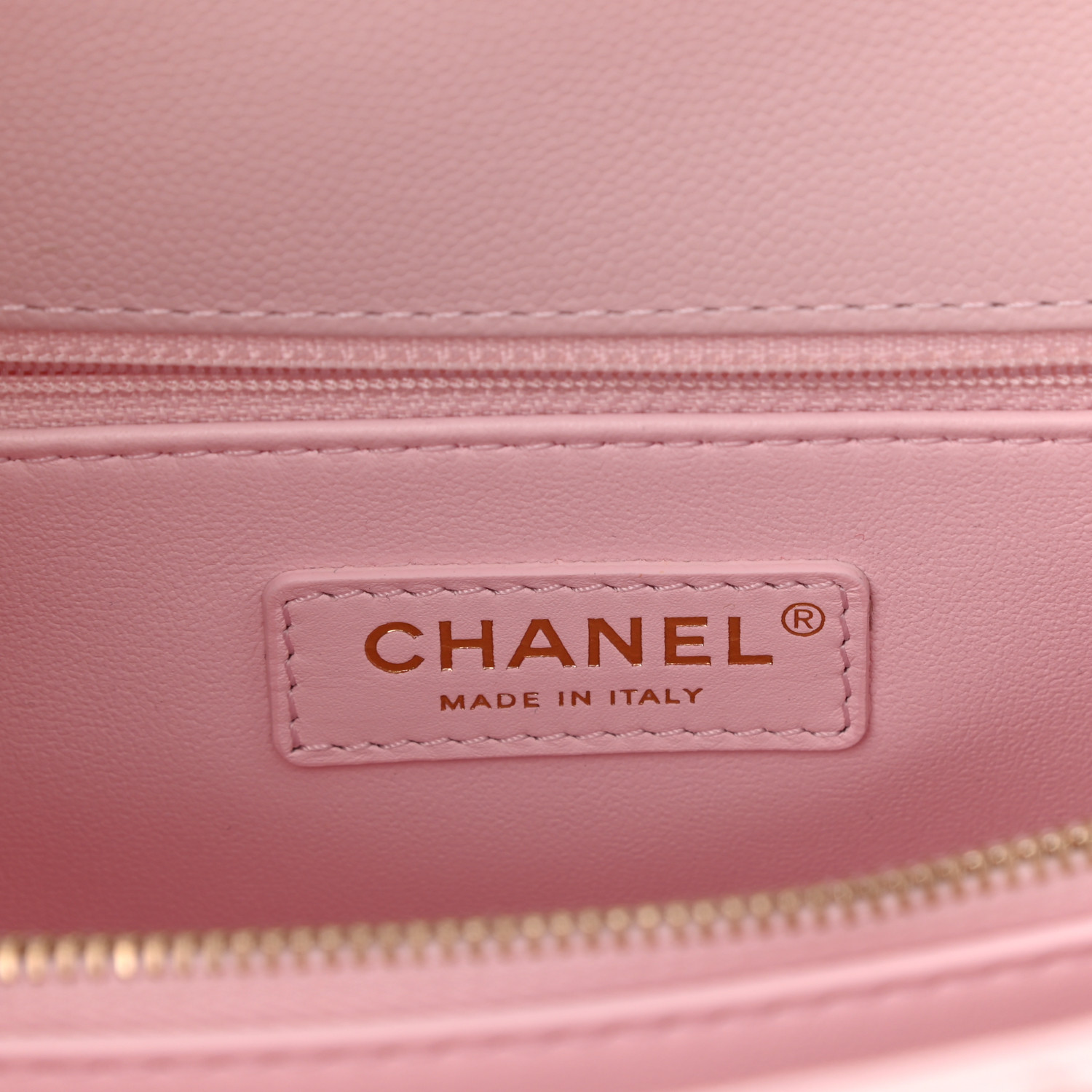 Caviar Quilted Small Coco Handle Flap Light Pink