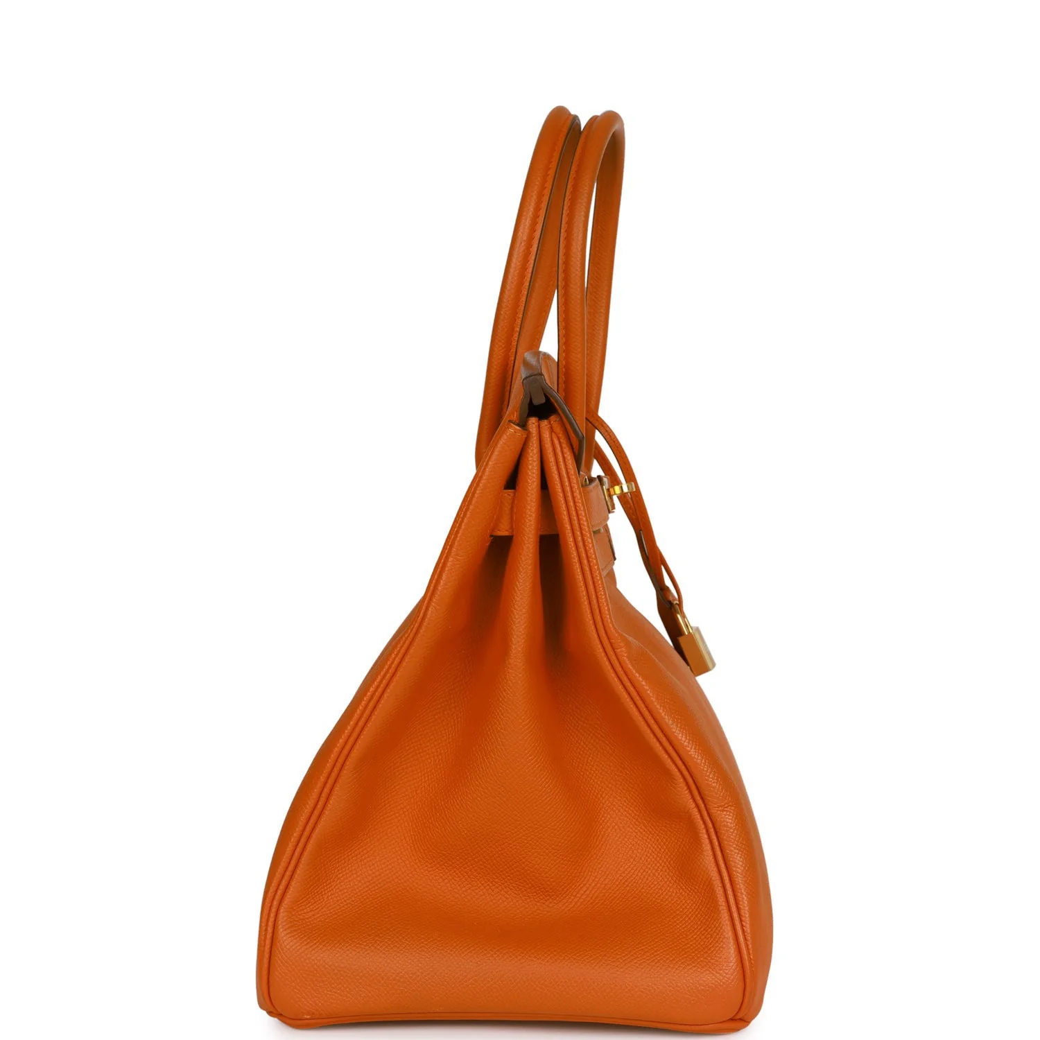 Pre-owned Hermes Birkin 35 Feu Epsom Gold Hardware