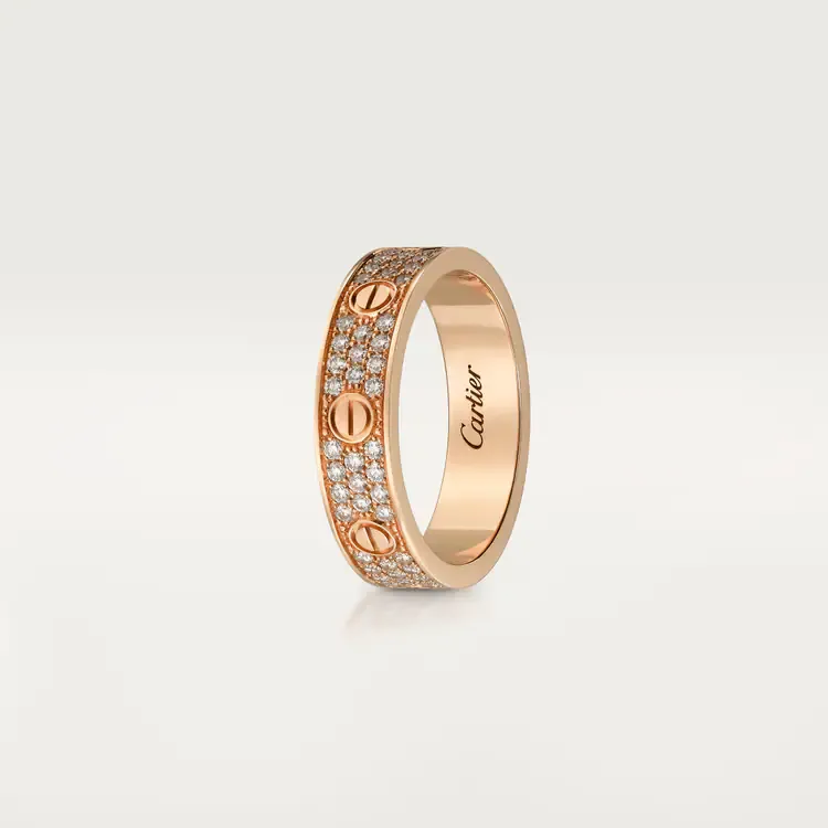 LOVE WEDDING BAND, DIAMOND-PAVED
