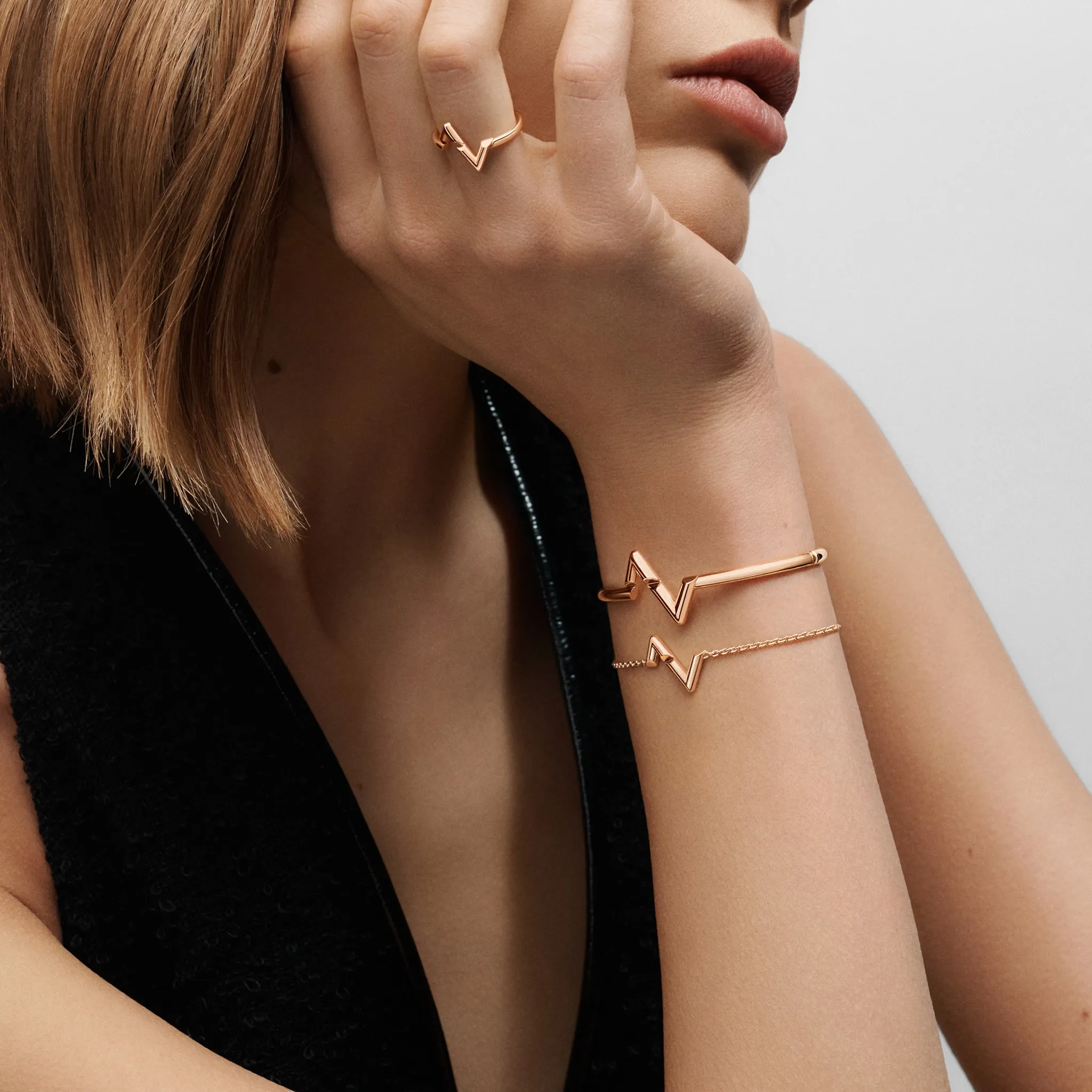 Louis Volt Upside Down Rose Gold Bracelet