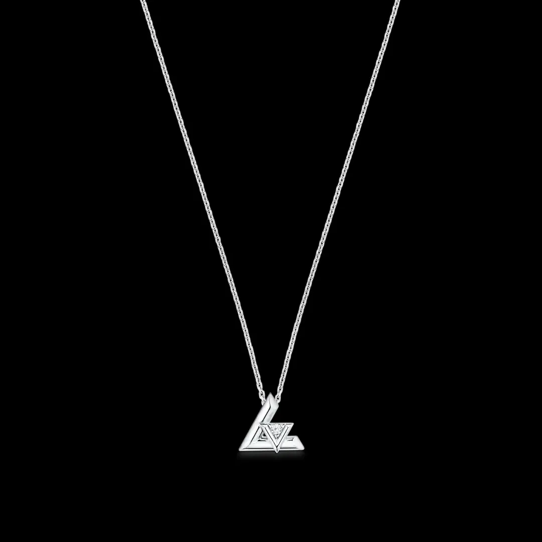 VOLT ONE SMALL PENDANT, WHITE GOLD AND DIAMOND Q93806