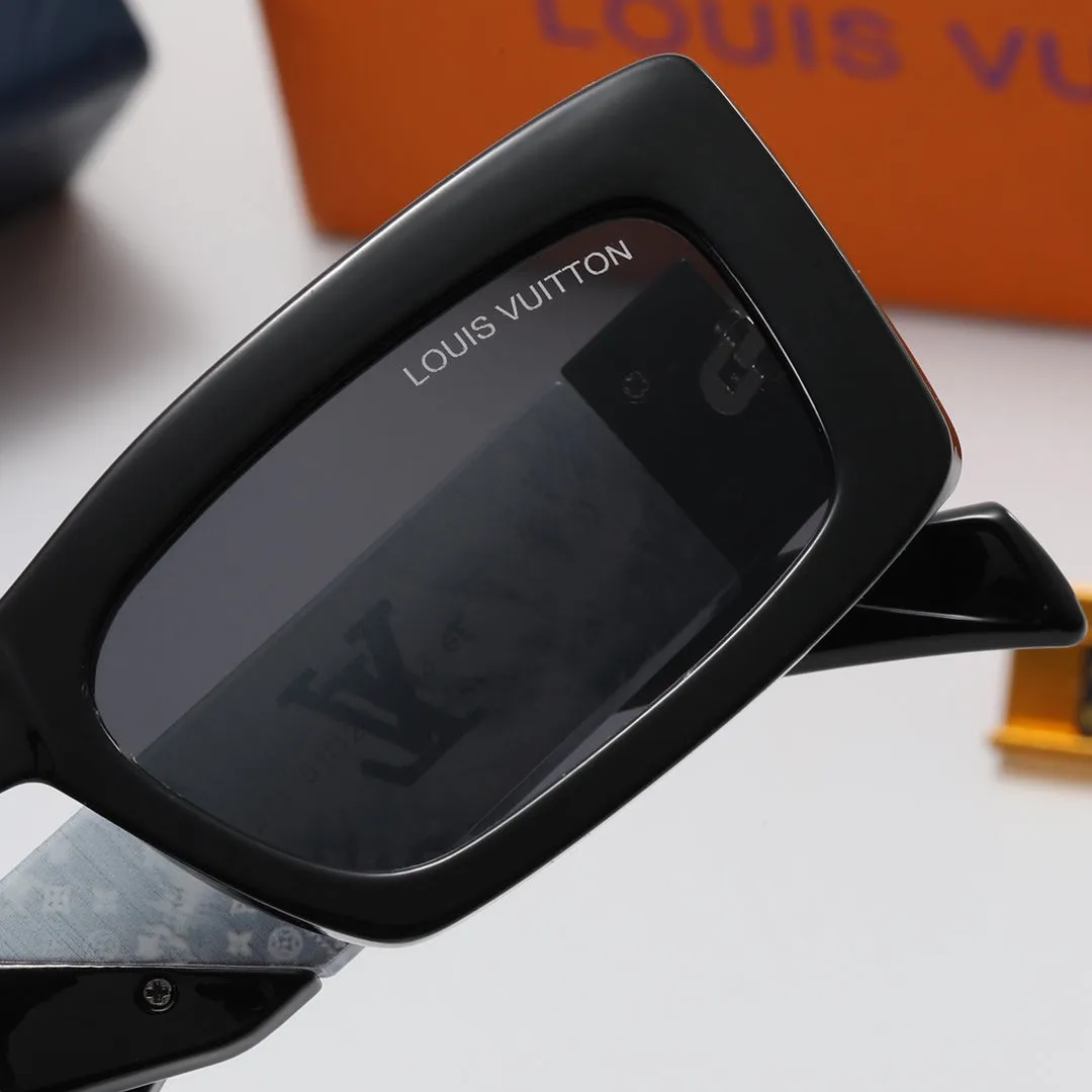 4 color luxury printed large letter polarized sunglasses