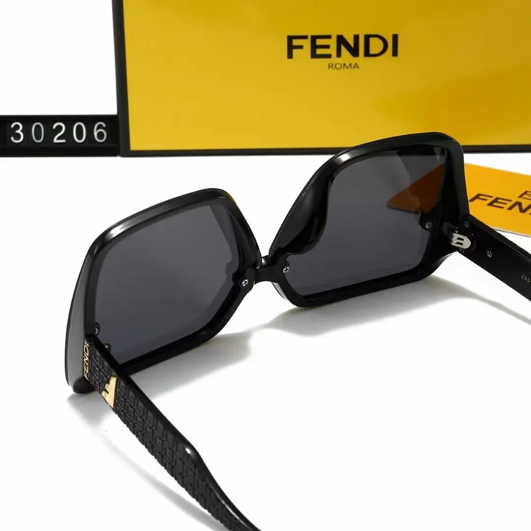 4-color fashion double F letter LOGO polarized sunglasses