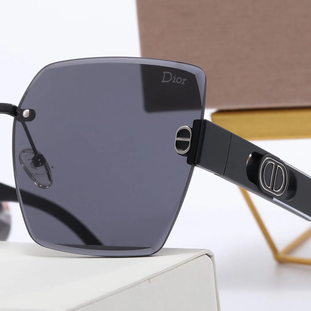 4 colors rimless pull mirror leg polarized sunglasses