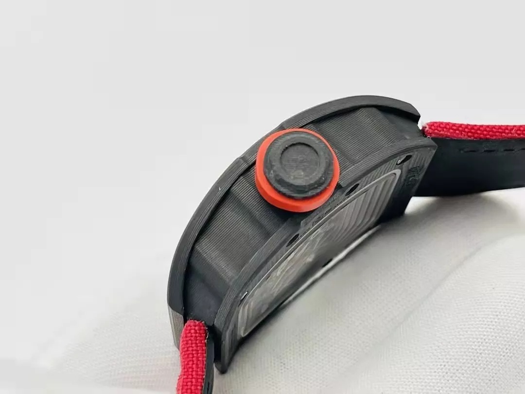 RM055 Skeleton Dial Black Bezel Red Canvas Strap RMS RMUL2