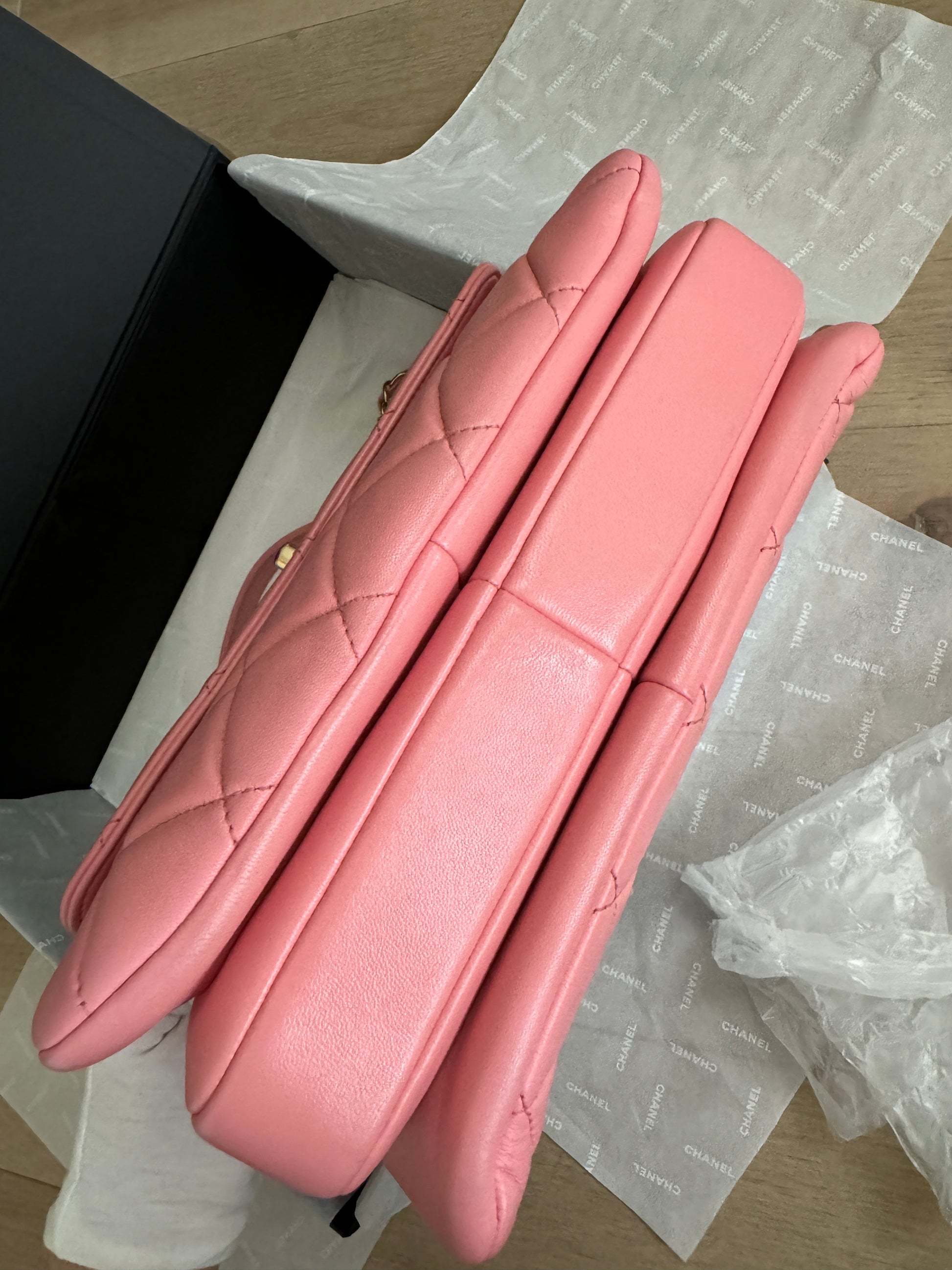 CHANEL TRENDY SMALL BABY PINK LAMBSKIN GHW