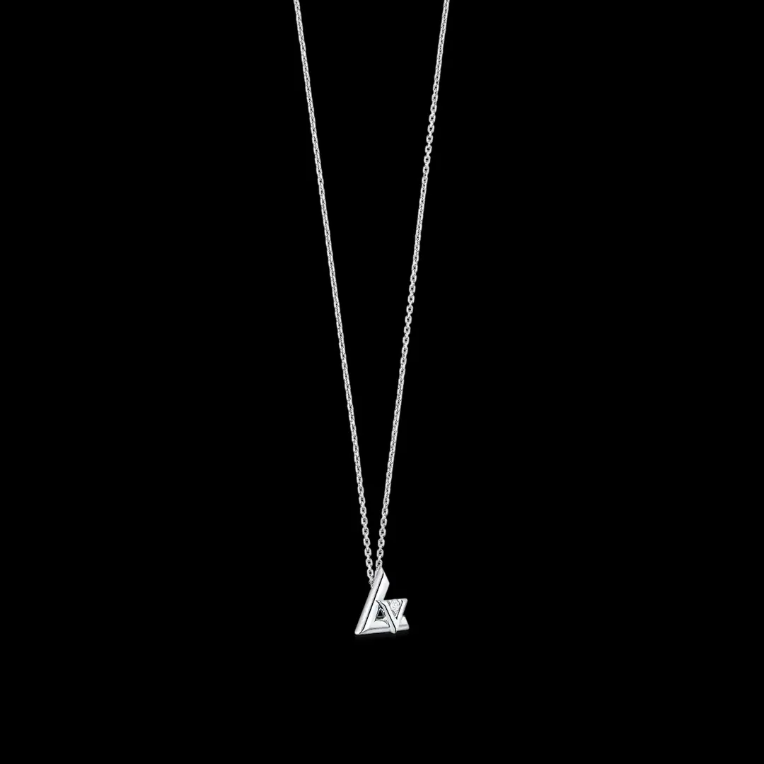 VOLT ONE SMALL PENDANT, WHITE GOLD AND DIAMOND Q93806