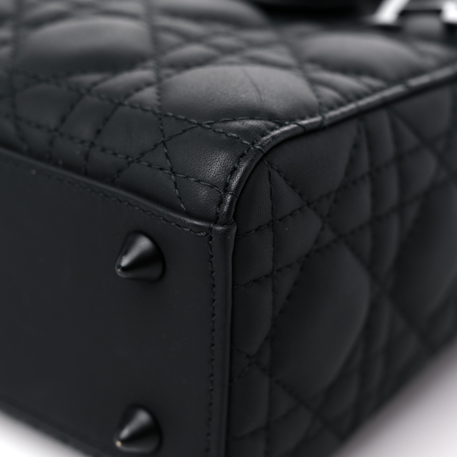 Ultra Matte Calfskin Cannage Small My ABCDior Lady Dior Black