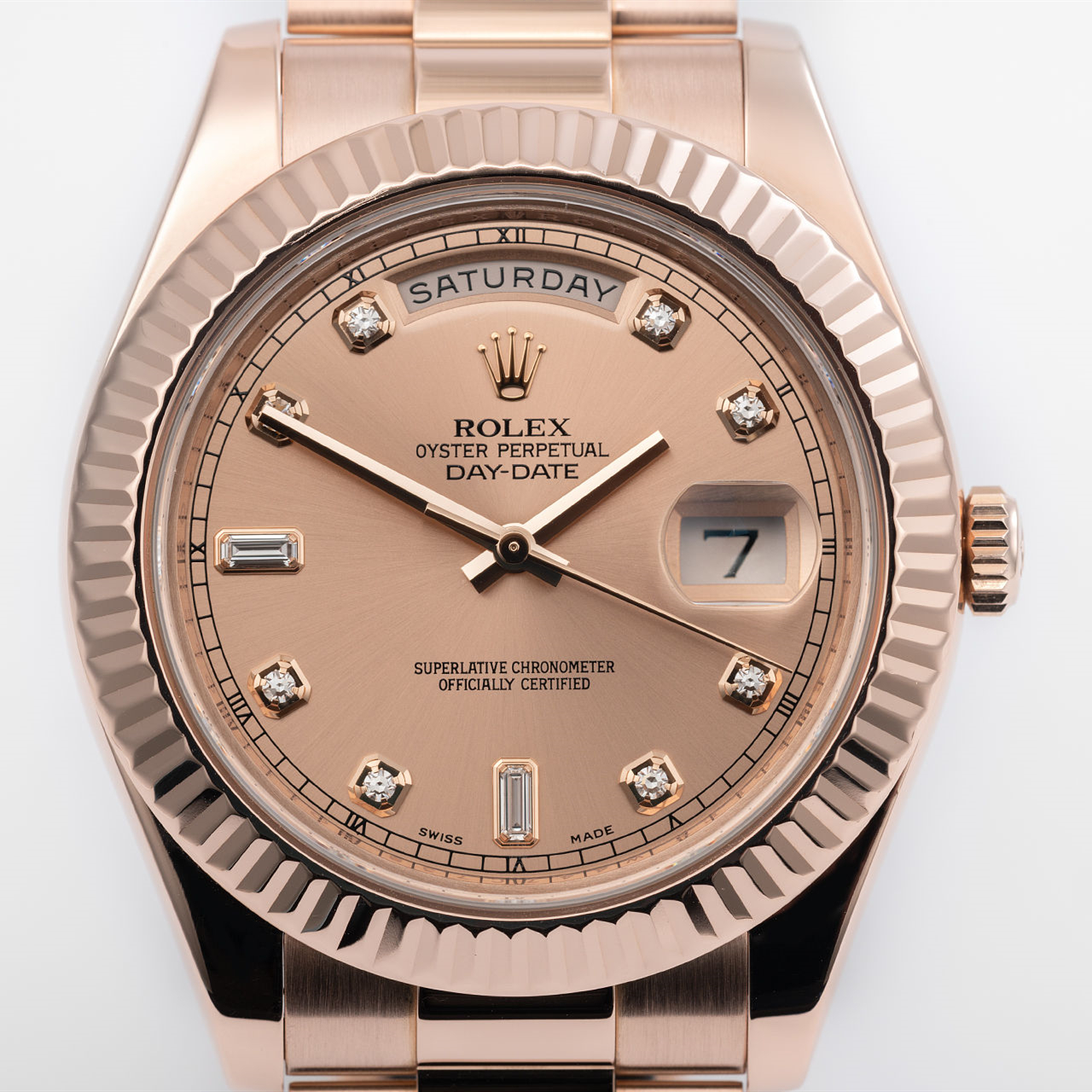 Day-Date II Rose Gold Diamond Scale 41mm
