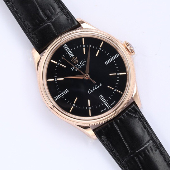 CELLINI TIME Multicolor Selection Black Leather Strap 39mm