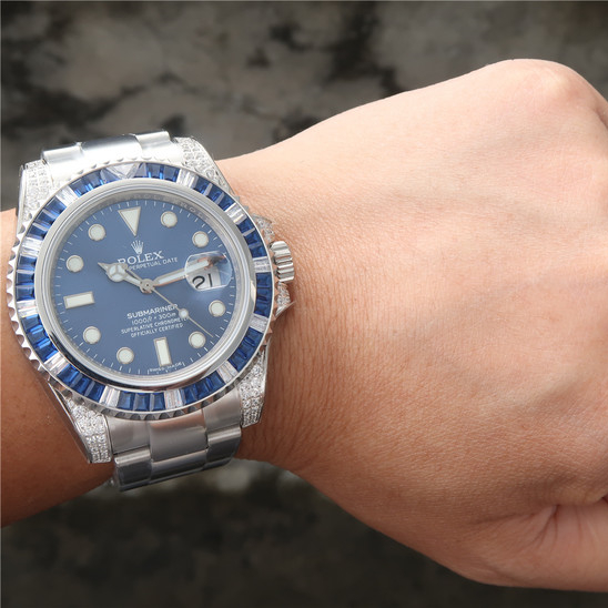 Submariner Silver Blue Diamond 40mm