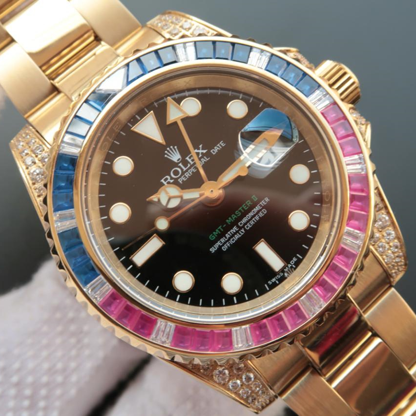 GMT MASTER 2 Golden Rainbow Diamond 40mm