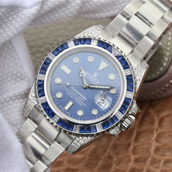 Submariner Silver Blue Diamond 40mm
