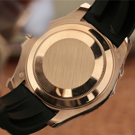 Yacht Master 1 Golden Diamond Bezel & Dial Rubber Strap 40mm