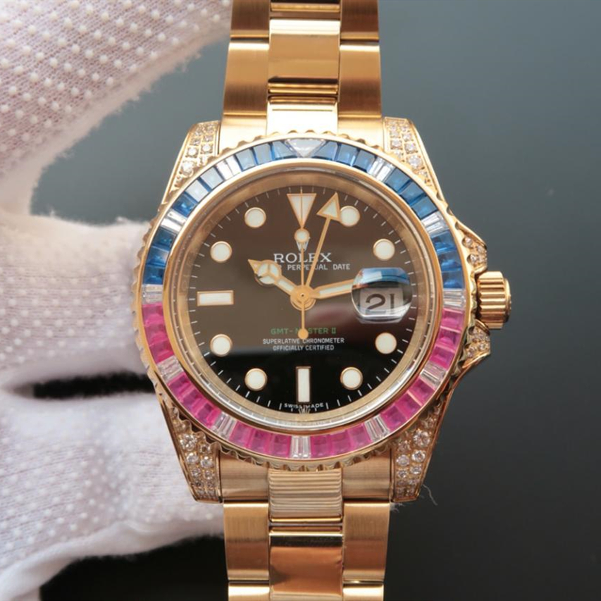 GMT MASTER 2 Golden Rainbow Diamond 40mm