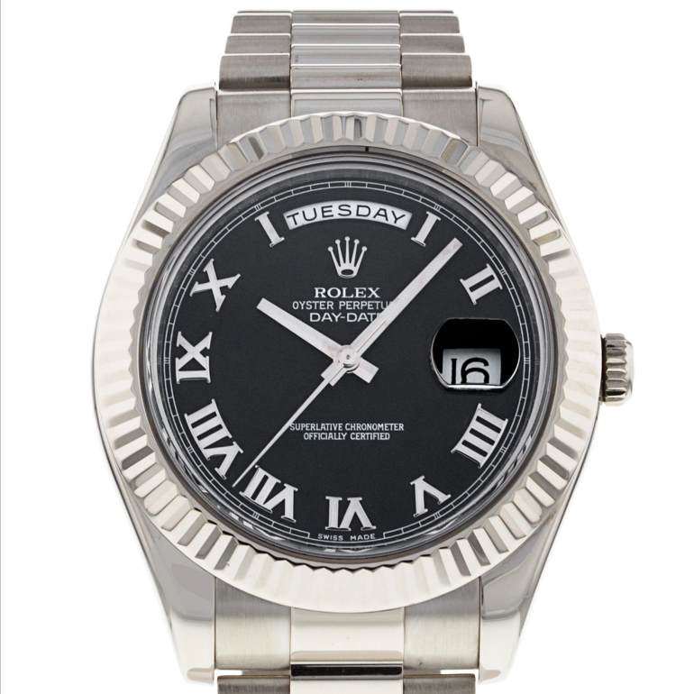 Day-Date II Silver Vintage Roman Scale Multiple Dial Color Options 41mm