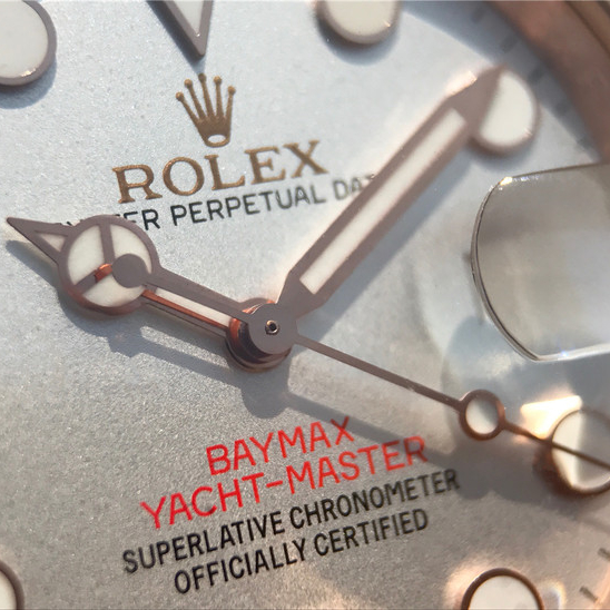 Yacht Master 1 BAYMAX Rose Gold Mix White Rubber Strap 40mm