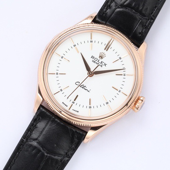 CELLINI TIME Multicolor Selection Black Leather Strap 39mm