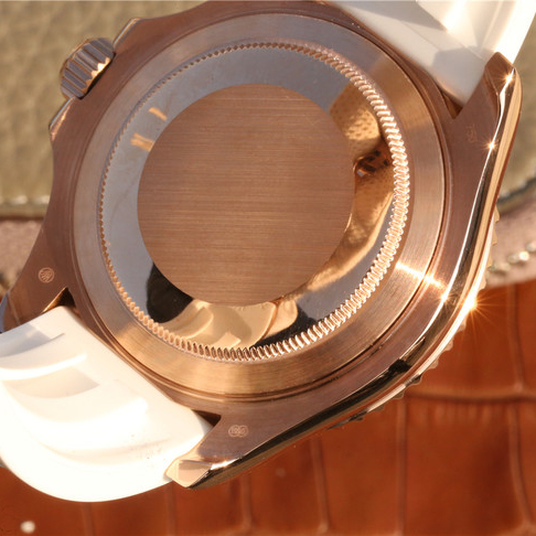 Yacht Master 1 BAYMAX Rose Gold Mix White Rubber Strap 40mm