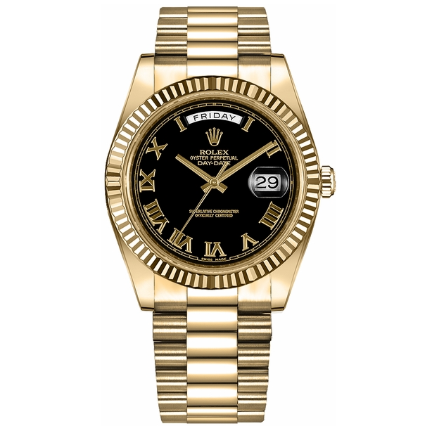 Day-Date II Golden Vintage Roman Scale Multiple Dial Color Options 41mm