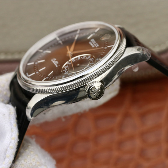 CELLINI TIME DATE Silver Multicolor Dial Selection Black Leather Strap 39mm