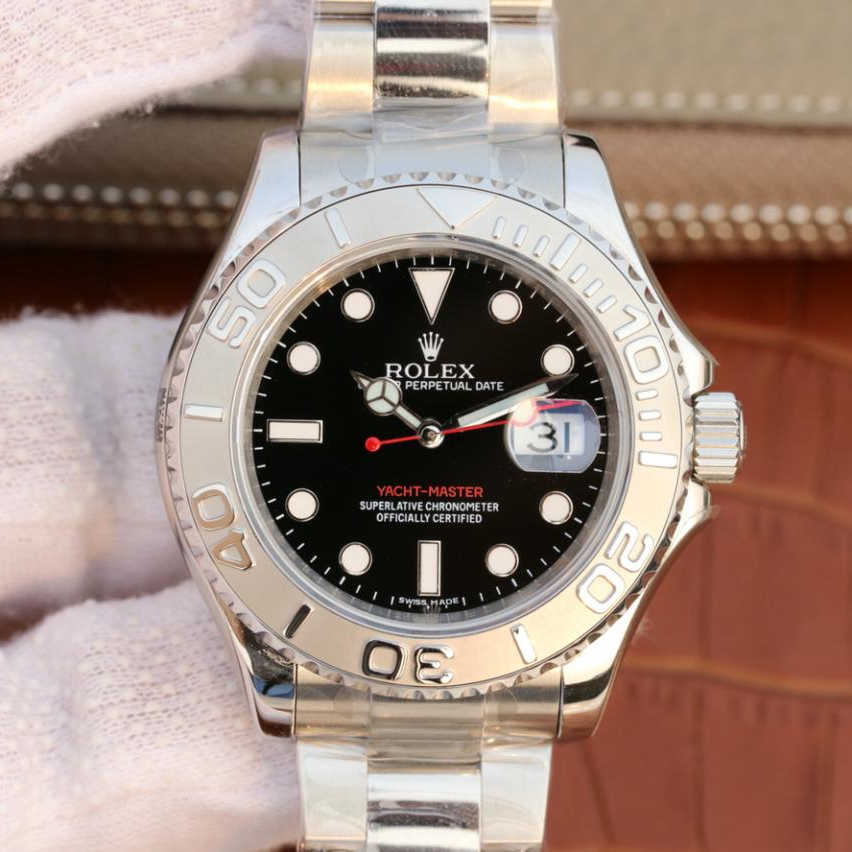 Yacht Master 1 Pure Silver ( Black & White Dial ) Stainless Steel 40mm