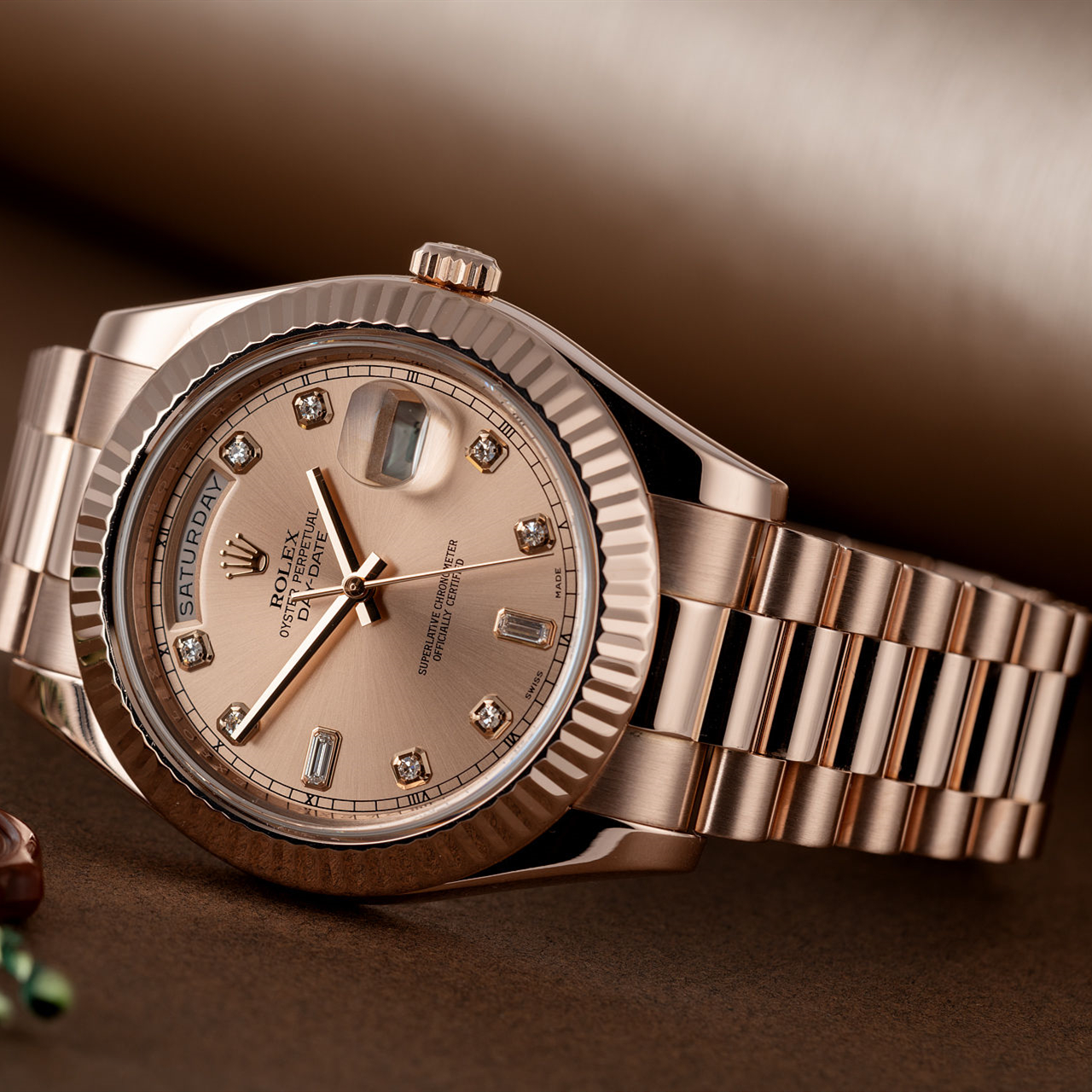 Day-Date II Rose Gold Diamond Scale 41mm