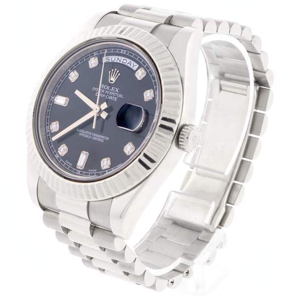 Day-Date II Silver Diamond Scale Multiple Dial Color Options 41mm