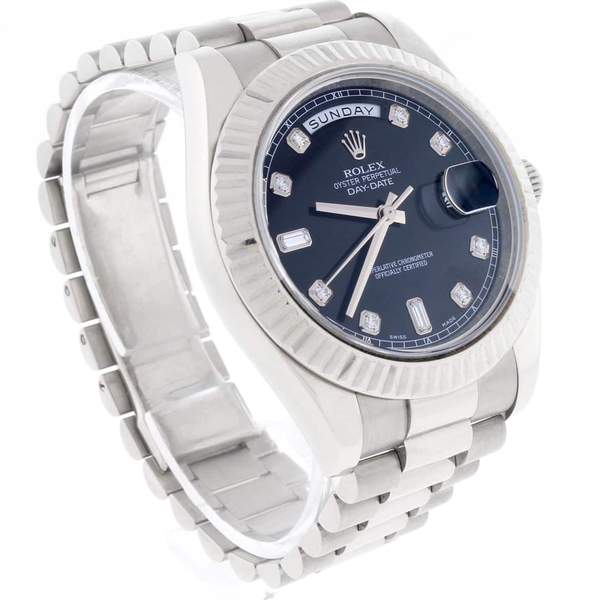 Day-Date II Silver Diamond Scale Multiple Dial Color Options 41mm